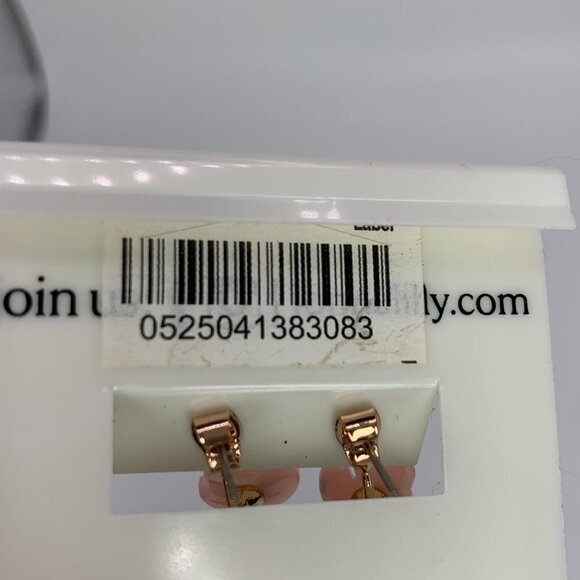 Ionna & lilly Floral Ear Floaters Post Backs Smoky Quartz Pink & Gold NWT - Picture 5 of 6